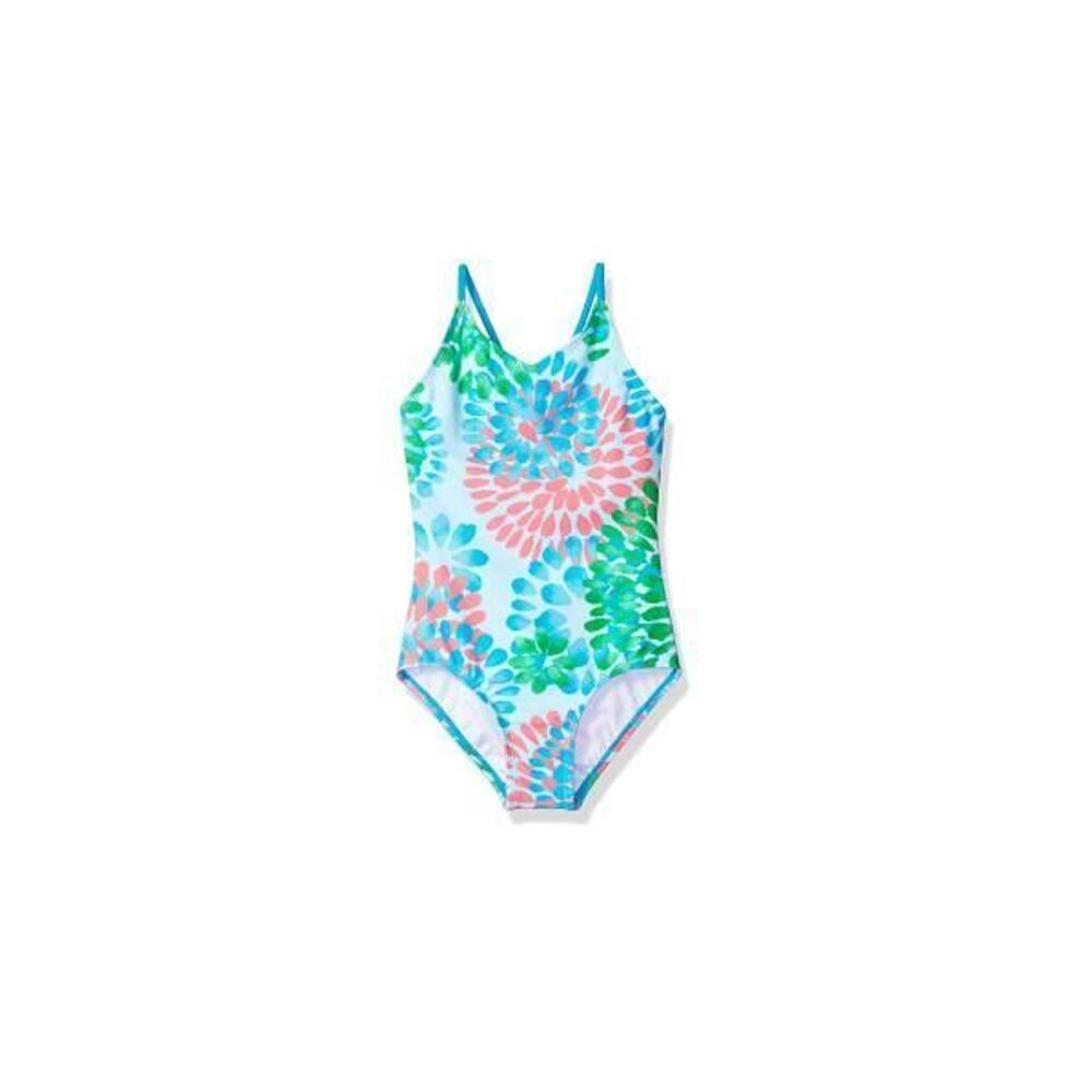 Kanu Surf Big Girls Daisy Beach Sport 1-Piece Swimsuit Daisy Blue Size 14 NWT